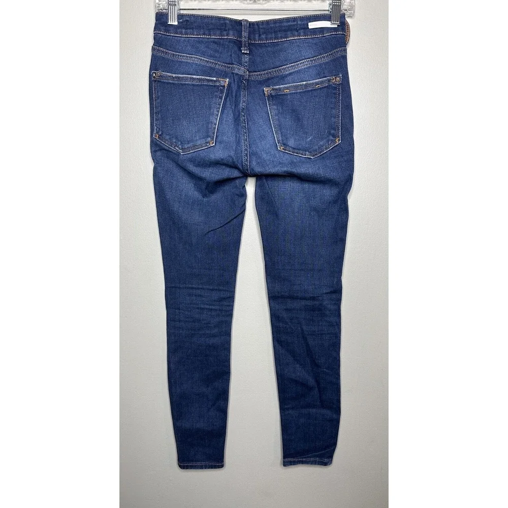 Pilcro Anthropologie‎ Jeans 26 Blue High-Rise Skinny Denim Cotton Stretch